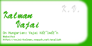 kalman vajai business card